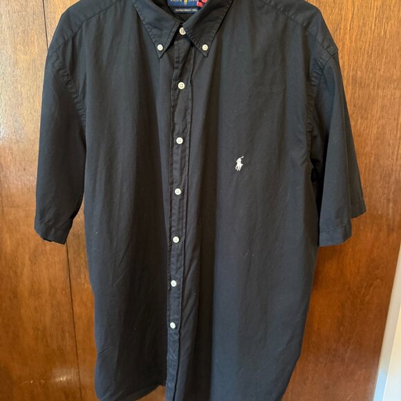 Ralph Lauren Feather weight Twill Black Shirt Sz 2XB - Picture 1 of 4